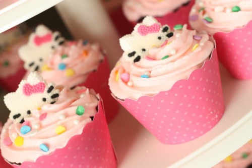 Pink Hello Kitty Cupcakes